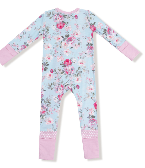 Charlotte Floral Fold-Over Cuff Footie