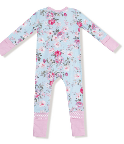 Charlotte Floral Fold-Over Cuff Footie