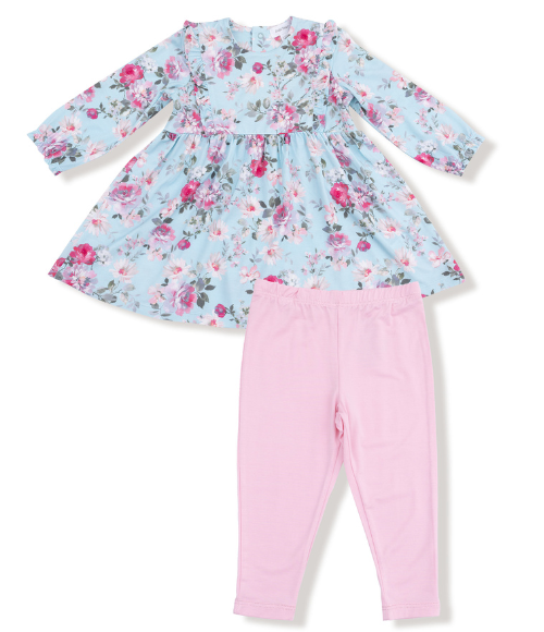 Charlotte Floral Smocked Dress & Leggings