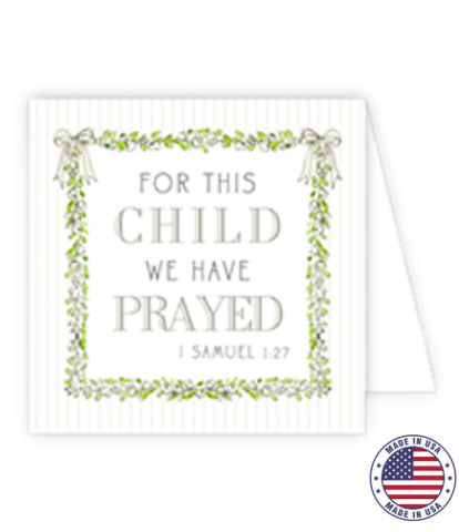 Child's Prayer Enclosure Card