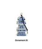 Chinoiseries Blue & White Hand-Painted Ornament