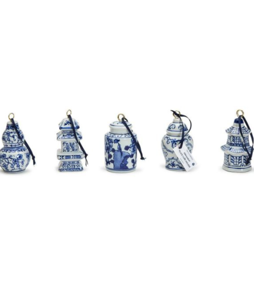 Chinoiseries Blue & White Hand-Painted Placeholders