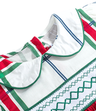 Christmas Plaid Smocked Baby Dress