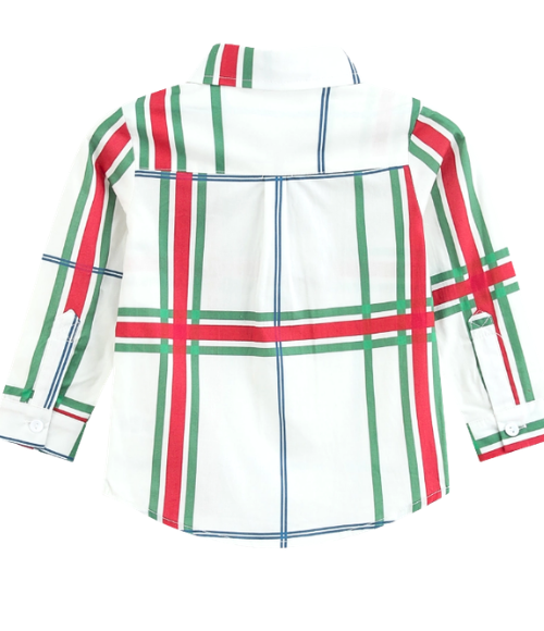Christmas Plaid Dress Shirt