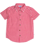 Classic Red Gingham SS Button Down Shirt