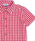 Classic Red Gingham SS Button Down Shirt