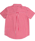 Classic Red Gingham SS Button Down Shirt