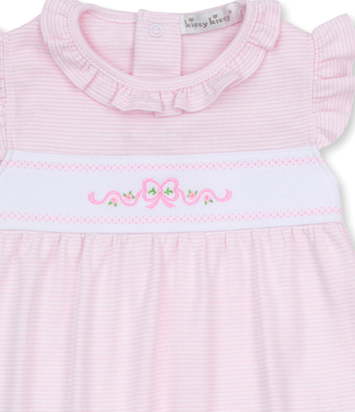 Kissy Classic Treasures Pink Stripe Short Playsuit