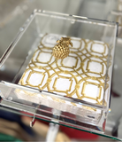 Clear Pineapple Cocktail Napkin Box