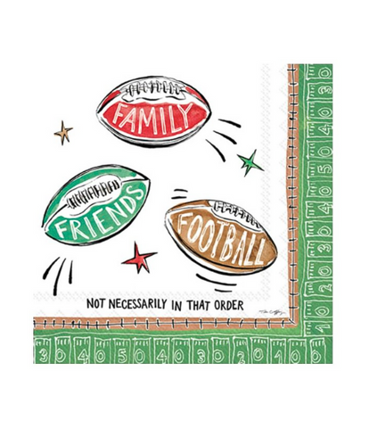 Family Friends Football Cocktail Napkins