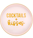 Cocktail & Kisses Round Bar Tray