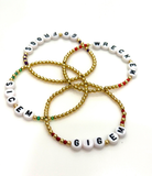 Collegiate 5mm Gold Beaded Bracelets