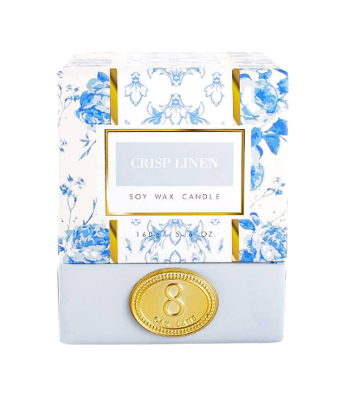 Crisp Linen 5.6oz Soy Wax Candle