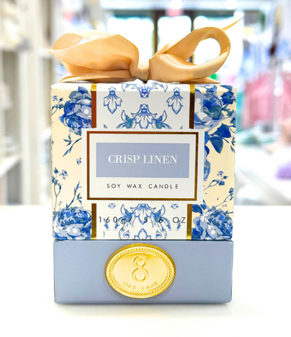 Crisp Linen 5.6oz Soy Wax Candle