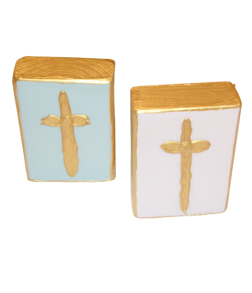 Gold Edged Cross Canvas