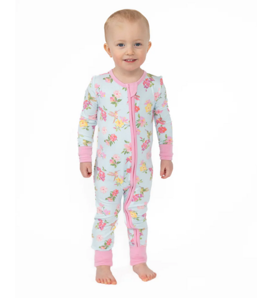 Cute Hummingbirds Fold-Over Cuff Footie