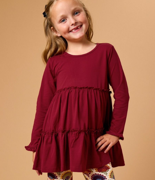 Aggie Maroon Tiered Toddler Tunic