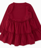 Aggie Maroon Knit Ruffle Tiered Baby Tunic
