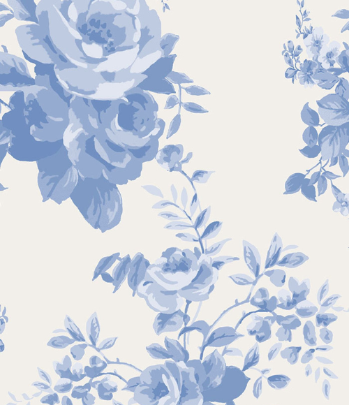 Dream Cottage Floral Blue Romper