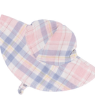 Dusty Plaid Wide Brim Sun Hat