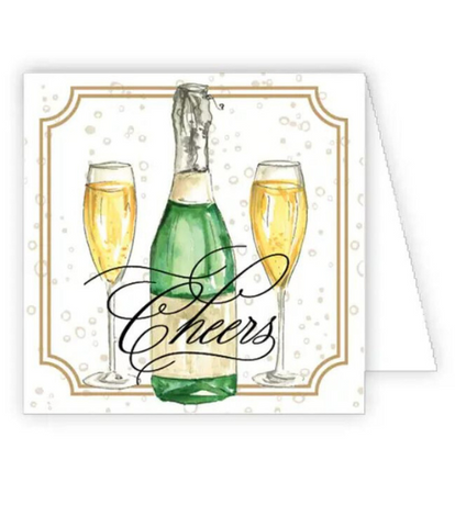 Cheers Champagne & Flutes Enclosure Card