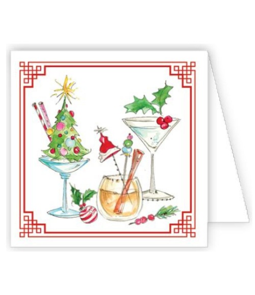 Christmas Cocktails Enclosure Card