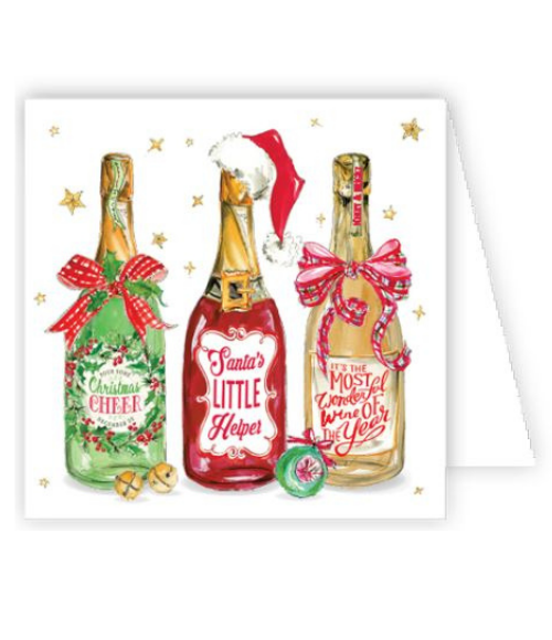 Christmas Cheer Bottles Enclosure Card