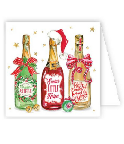 Christmas Cheer Bottles Enclosure Card