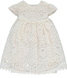 Elegant Lace Baby Dress & Bonnet