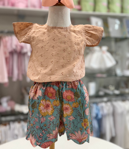 Emma Scalloped Shorts Set