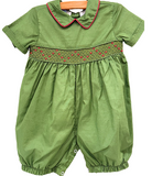 Evergreen Smocked Romper