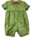 Evergreen Smocked Romper