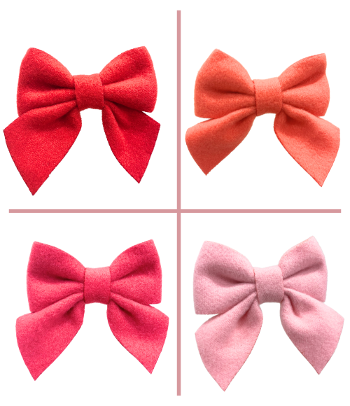 Hot Pink Felt Bow