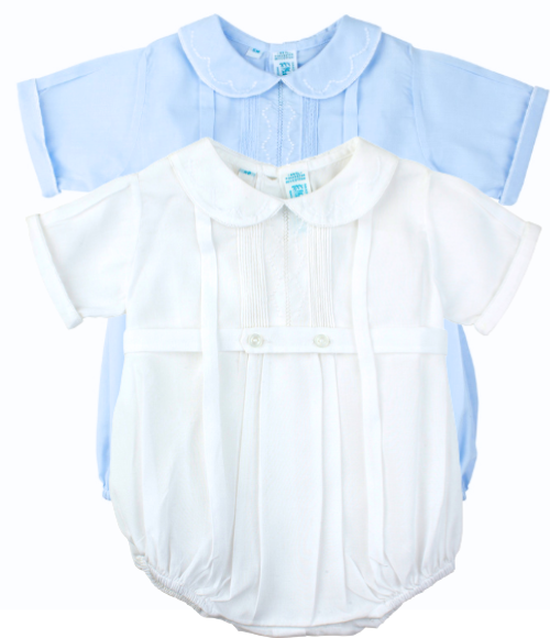 Feltman Button Belt Bubble, Blue & White