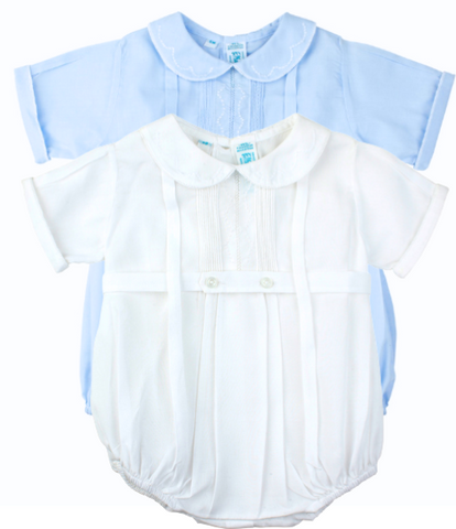 Feltman Button Belt Bubble, Blue & White