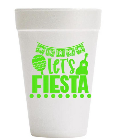 Let's Fiesta Styrofoam Cups