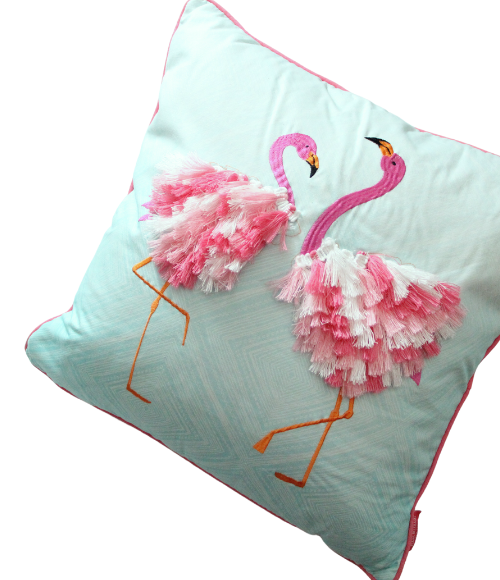 Beachside Flamingo Pillow