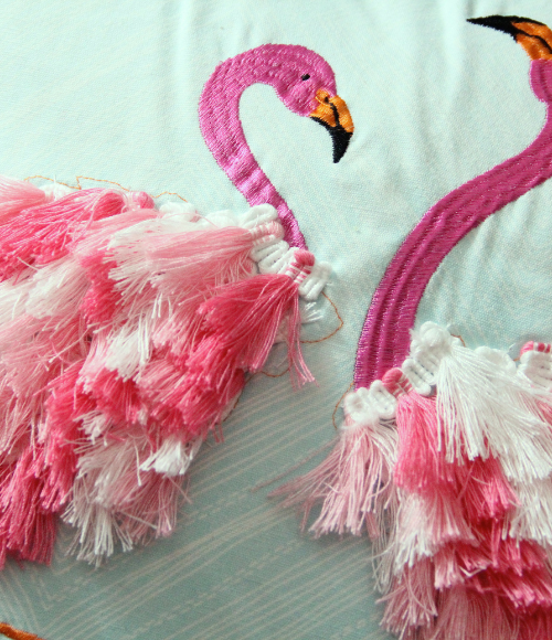 Beachside Flamingo Pillow