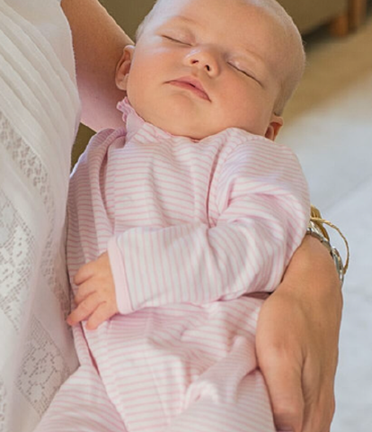 Bambinos Florence Footies - Blue or Pink Stripe