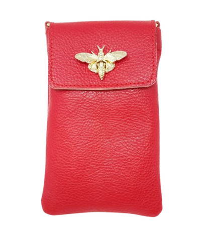 Leather Crossbody Clutch - multiple colors