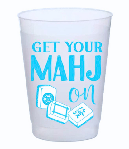 Get Your Mahjong On Frosted Cups