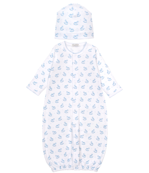 Kissy Rocking Horse Blue Converter Gown Set