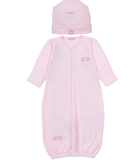 Kissy Rocking Horse Pink Stripe Converter Gown Set