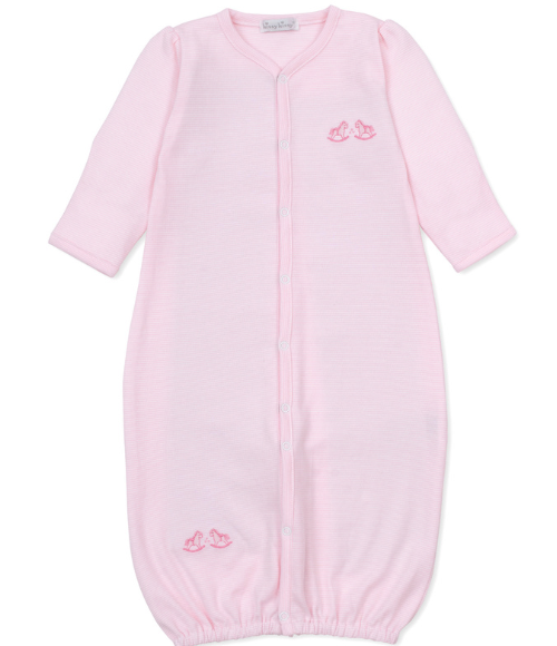 Kissy Rocking Horse Pink Stripe Converter Gown Set