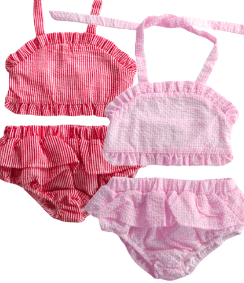 Seersucker 2pc Swimsuits