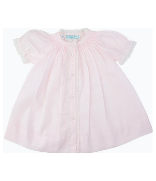 Girls Honeycomb Smocked Yoke Daygown, Newborn