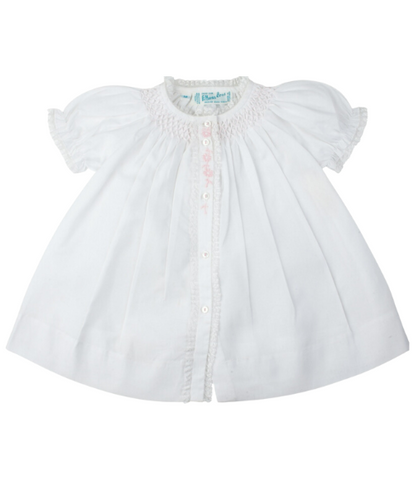 Girls Honeycomb Smocked Yoke Daygown, Newborn