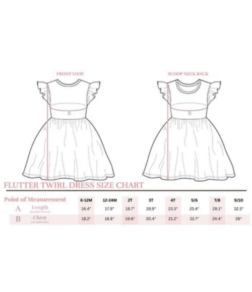 Texas Bluebonnets Flutter Sleeve Twirl Dress