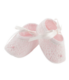 Girls Smocked Booties, NB-9M