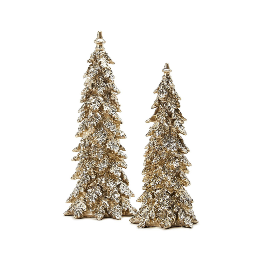 Glistening Christmas Trees, Set of 2
